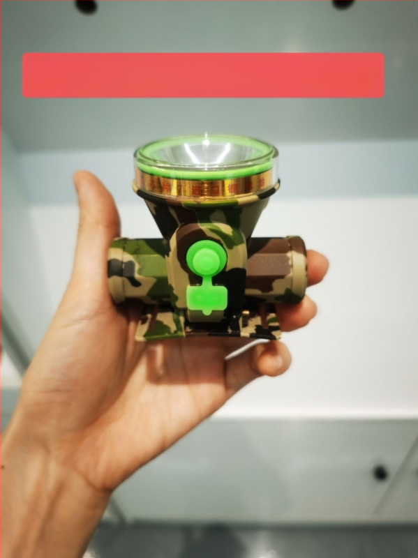 LED φακός κεφαλής με ζώνη για το κεφάλι, επαναφορτιζόμενος, διάρκεια λειτουργίας 8–9 ωρών, αδιάβροχος (45 γρ.)