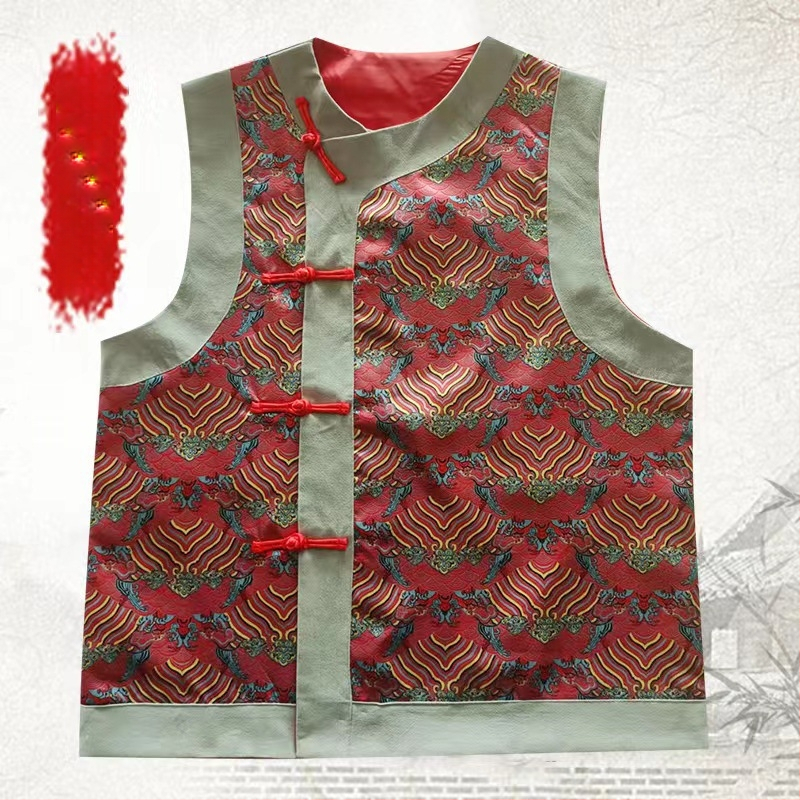 Мъжки безръкав жилет, прав крой, без яка, едноредков, четири сезона