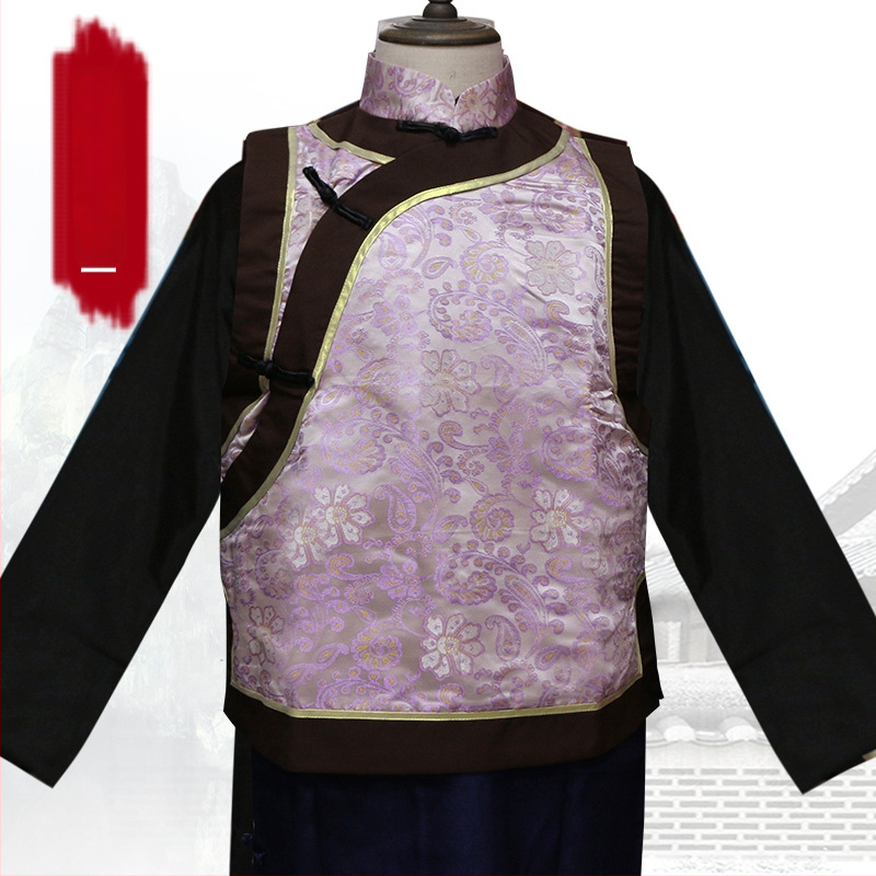 Мъжки безръкав жилет, прав крой, без яка, едноредков, четири сезона