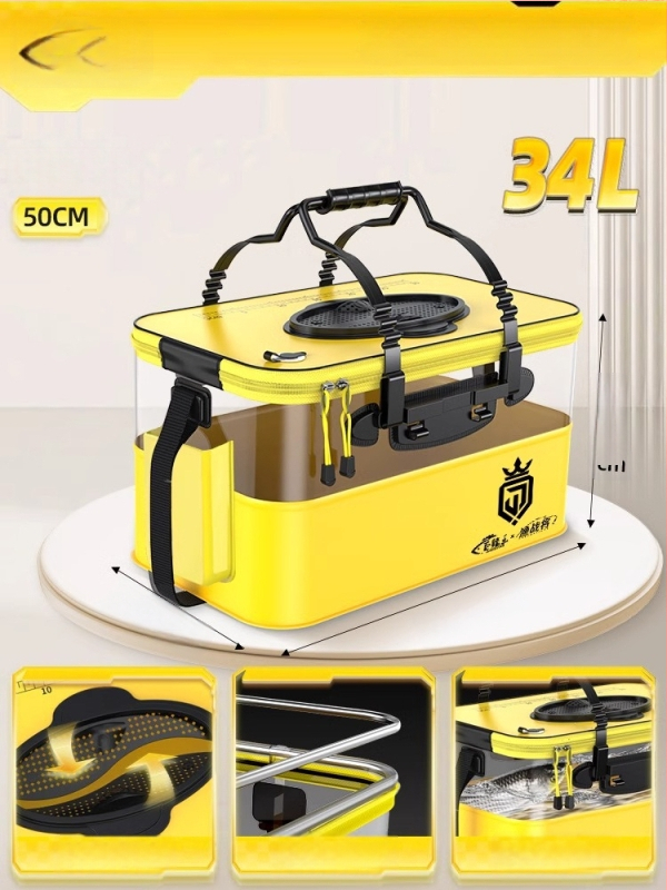 Camper EVA Kokkupandav Läbipaistev Kalakast – Välitingimustesse Kalapüügiks, Mitmekülgne Kast