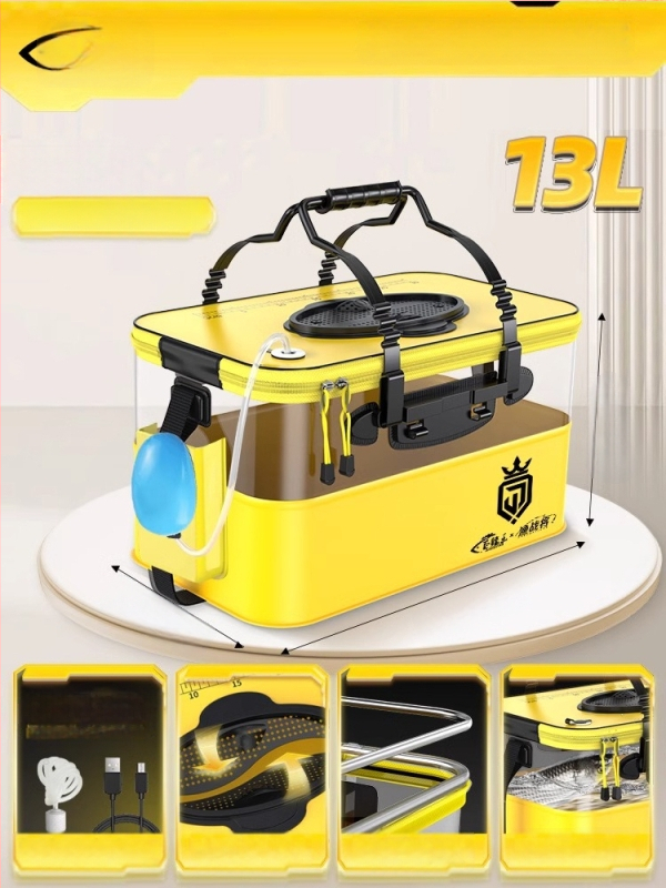 Camper EVA Kokkupandav Läbipaistev Kalakast – Välitingimustesse Kalapüügiks, Mitmekülgne Kast