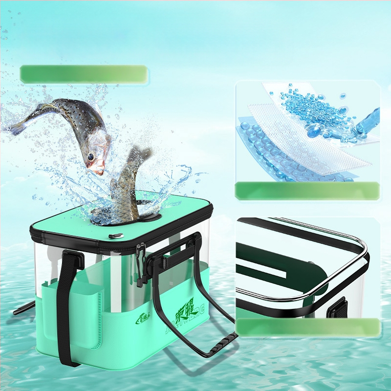 Camper EVA Kokkupandav Läbipaistev Kalakast – Välitingimustesse Kalapüügiks, Mitmekülgne Kast