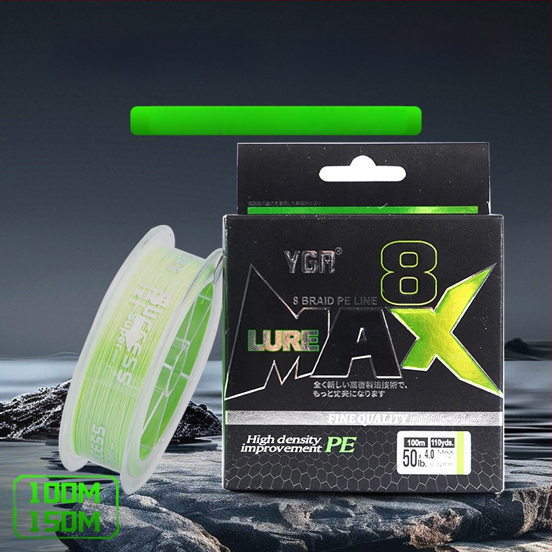 YGR X8 pintas jūrų žvejybos pagrindinė linija, 8 gijų, 100/150 m, PE