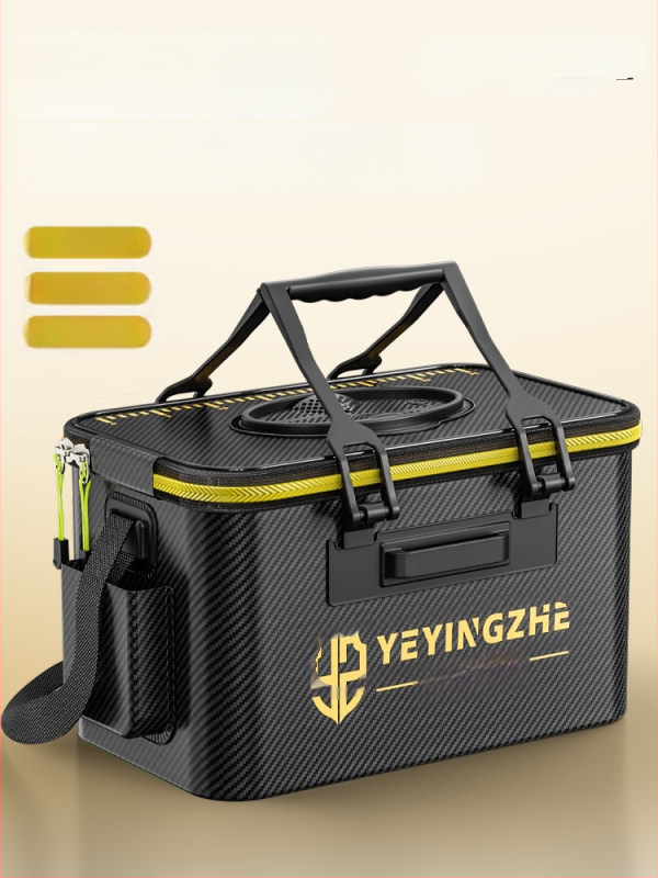 Kämpingu jaoks elavate kalade ämber süsiniku mustriga, kokkukäiv ja tugevdud konstruktsioon, kalade kaitse, mitmekülgne kalastus kast — EVA materjal