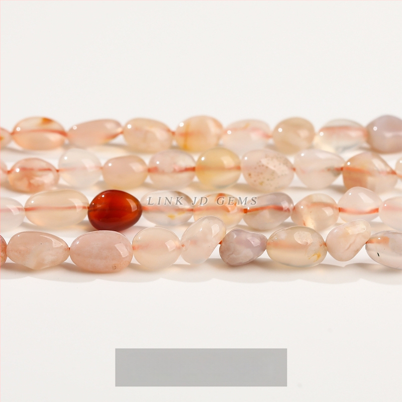 DIY κρυστάλλινες χάντρες — ακανόνιστες χάντρες από φυσικούς λίθους (ροζ χαλαζίας, αμέθιστος) για κοσμήματα