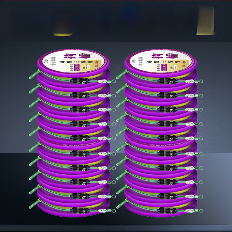 Auksinės siūlės žvejybos linijos rinkinys – pagrindinė linija sujungta, paruoštas gaminys, minkštas rinkinys