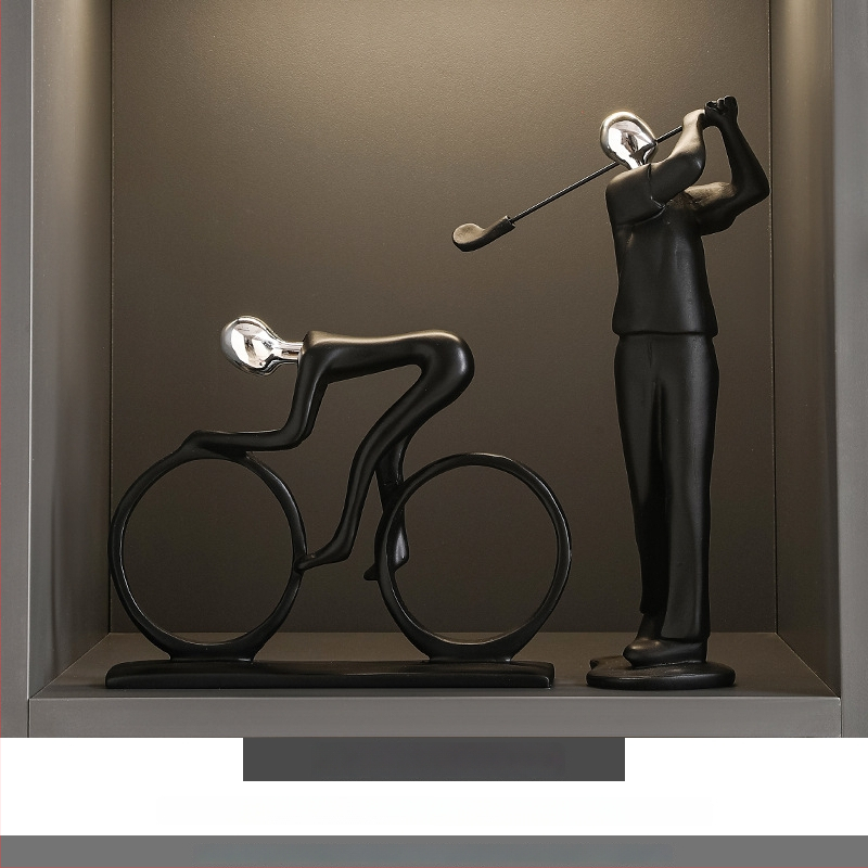 Gyvūnų dekoratyvinių figūrėlių rinkinys vyno spintai ir svetainei - keraminių dervų, lengvas prabangos stilius, Seashell Sea ženklas