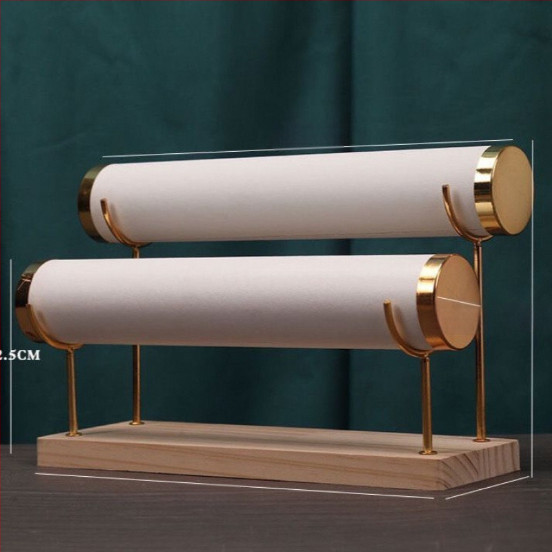 Stalak za izlaganje narukvica, cilindrični dizajn s tri razine, za nakit