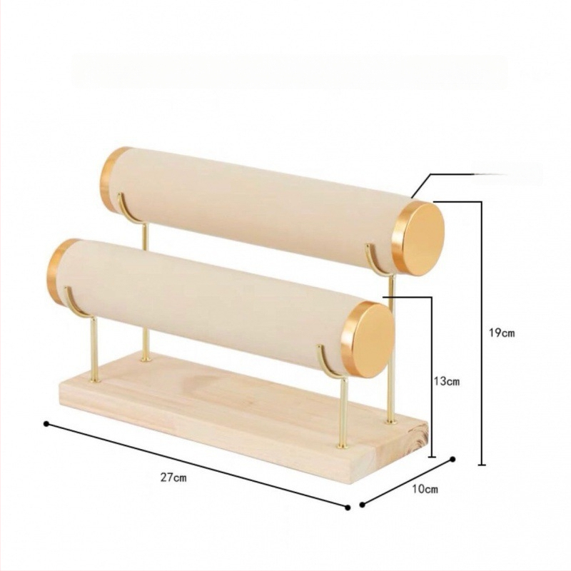 Stalak za izlaganje narukvica, cilindrični dizajn s tri razine, za nakit