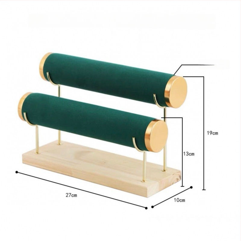 Stalak za izlaganje narukvica, cilindrični dizajn s tri razine, za nakit