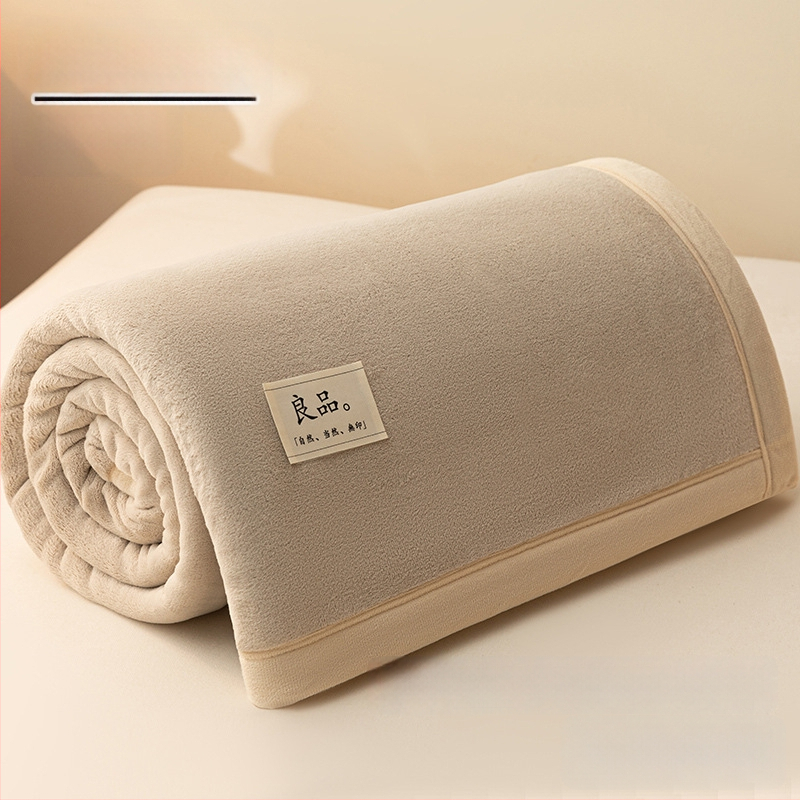 Paksenatud piima velvet-korall fleece pleed – 100 g/m², kevad ja sügis