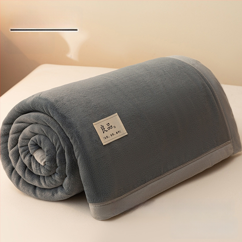 Paksenatud piima velvet-korall fleece pleed – 100 g/m², kevad ja sügis