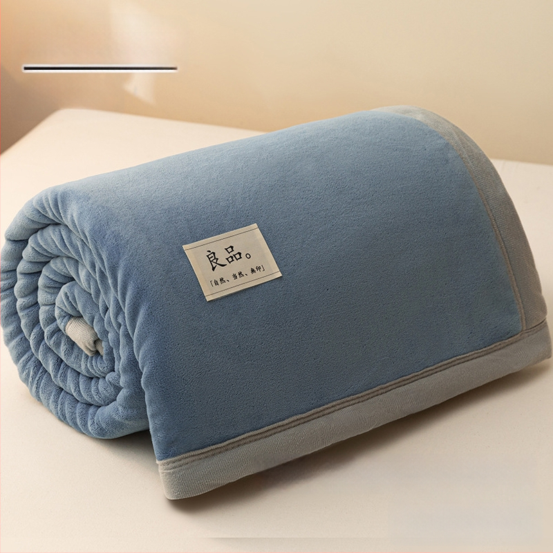 Paksenatud piima velvet-korall fleece pleed – 100 g/m², kevad ja sügis