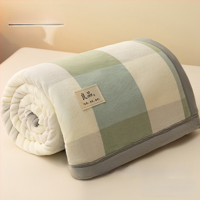 Paksenatud piima velvet-korall fleece pleed – 100 g/m², kevad ja sügis