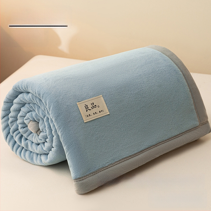 Paksenatud piima velvet-korall fleece pleed – 100 g/m², kevad ja sügis