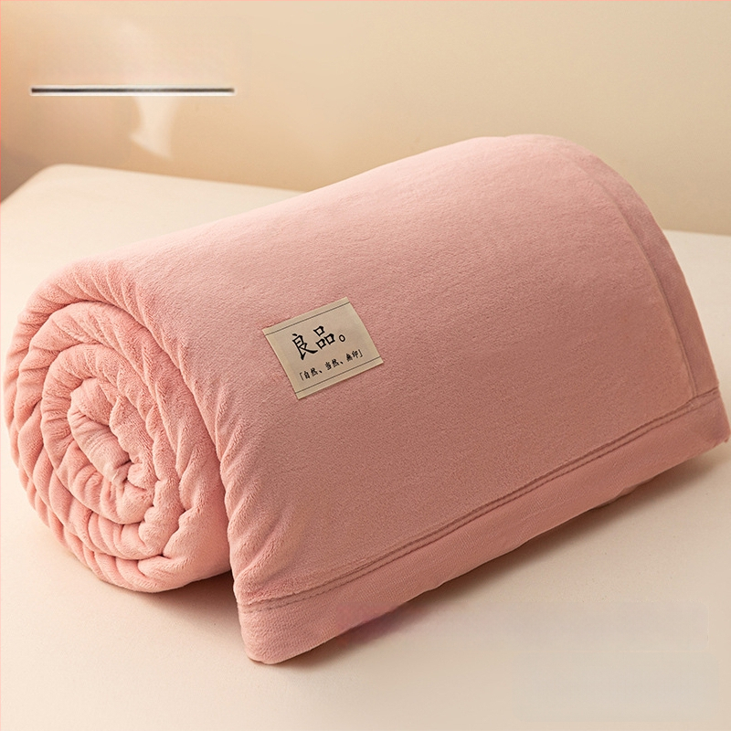 Paksenatud piima velvet-korall fleece pleed – 100 g/m², kevad ja sügis