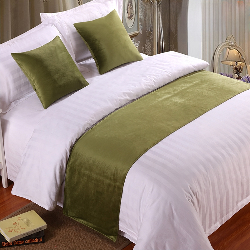 SHAOYU Velúr hotelszobai ágyvégi dekorációs készlet - Poliészter, Egységes mintázat, Szállodai stílus, Márka: SHAOYU, Termékminőség: Megfelelő