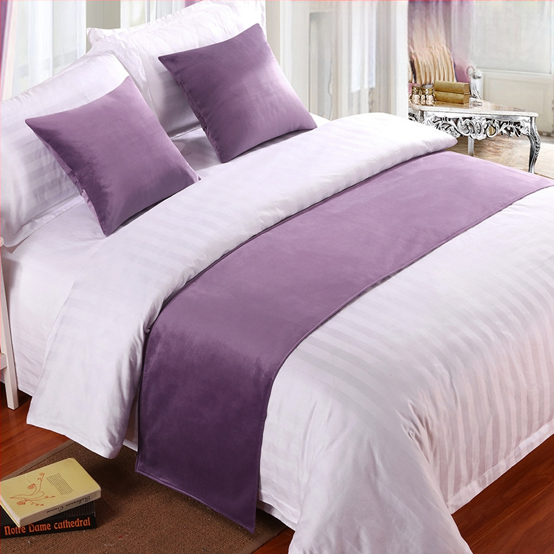 SHAOYU Velúr hotelszobai ágyvégi dekorációs készlet - Poliészter, Egységes mintázat, Szállodai stílus, Márka: SHAOYU, Termékminőség: Megfelelő