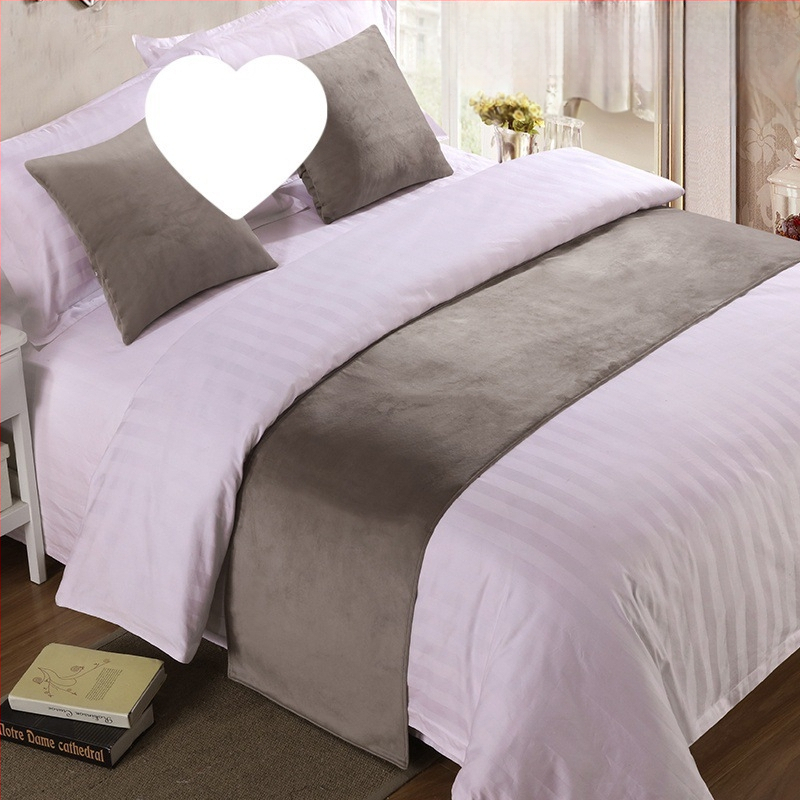 SHAOYU Velúr hotelszobai ágyvégi dekorációs készlet - Poliészter, Egységes mintázat, Szállodai stílus, Márka: SHAOYU, Termékminőség: Megfelelő