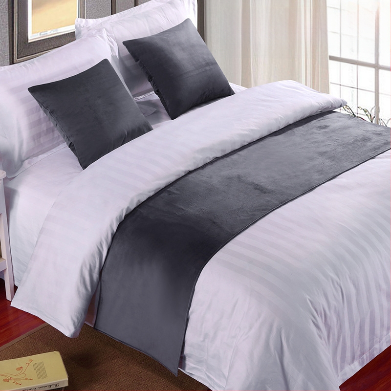 SHAOYU Velúr hotelszobai ágyvégi dekorációs készlet - Poliészter, Egységes mintázat, Szállodai stílus, Márka: SHAOYU, Termékminőség: Megfelelő