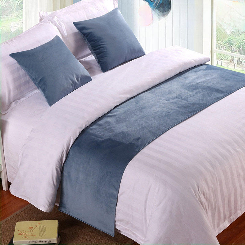 SHAOYU Velúr hotelszobai ágyvégi dekorációs készlet - Poliészter, Egységes mintázat, Szállodai stílus, Márka: SHAOYU, Termékminőség: Megfelelő