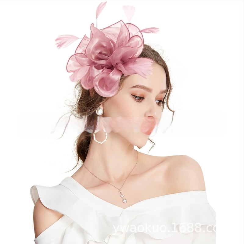 Līgavas spalvu matu aksesuārs, vintage stils, roku darbs, rudens 2023