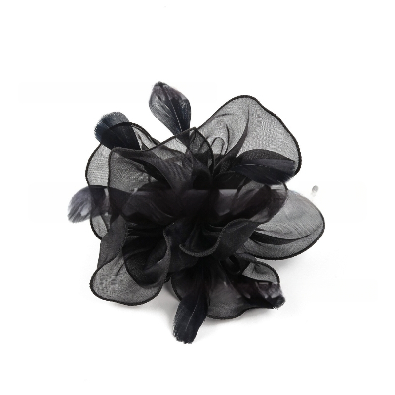 Līgavas spalvu matu aksesuārs, vintage stils, roku darbs, rudens 2023