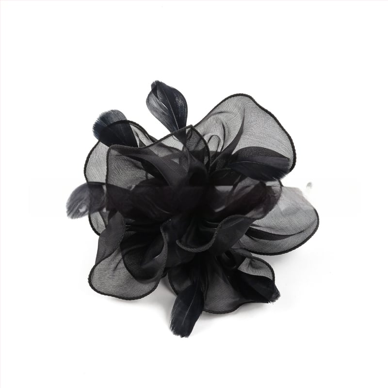 Līgavas spalvu matu aksesuārs, vintage stils, roku darbs, rudens 2023