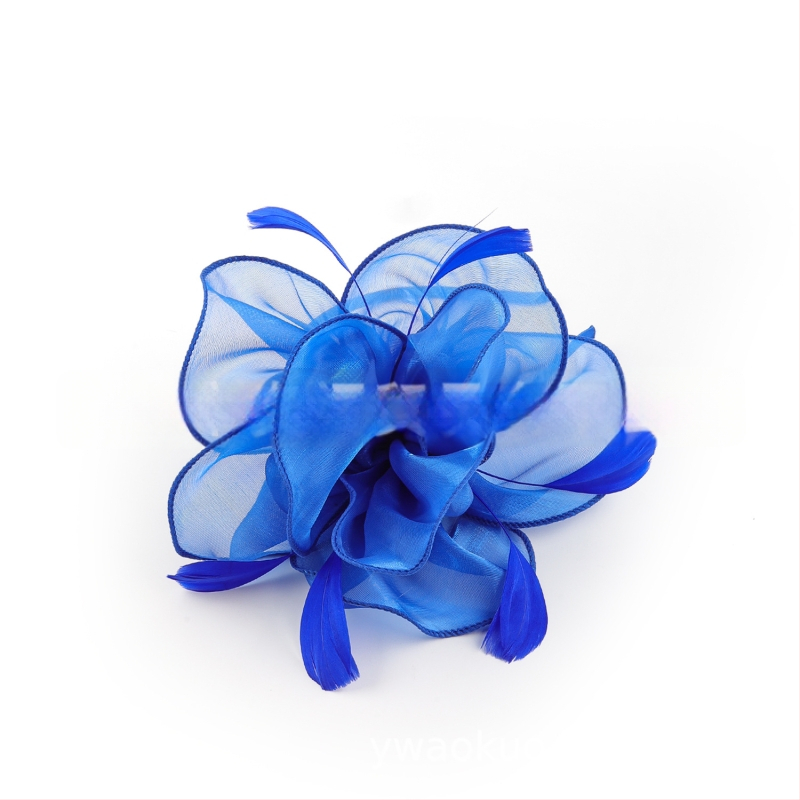 Līgavas spalvu matu aksesuārs, vintage stils, roku darbs, rudens 2023