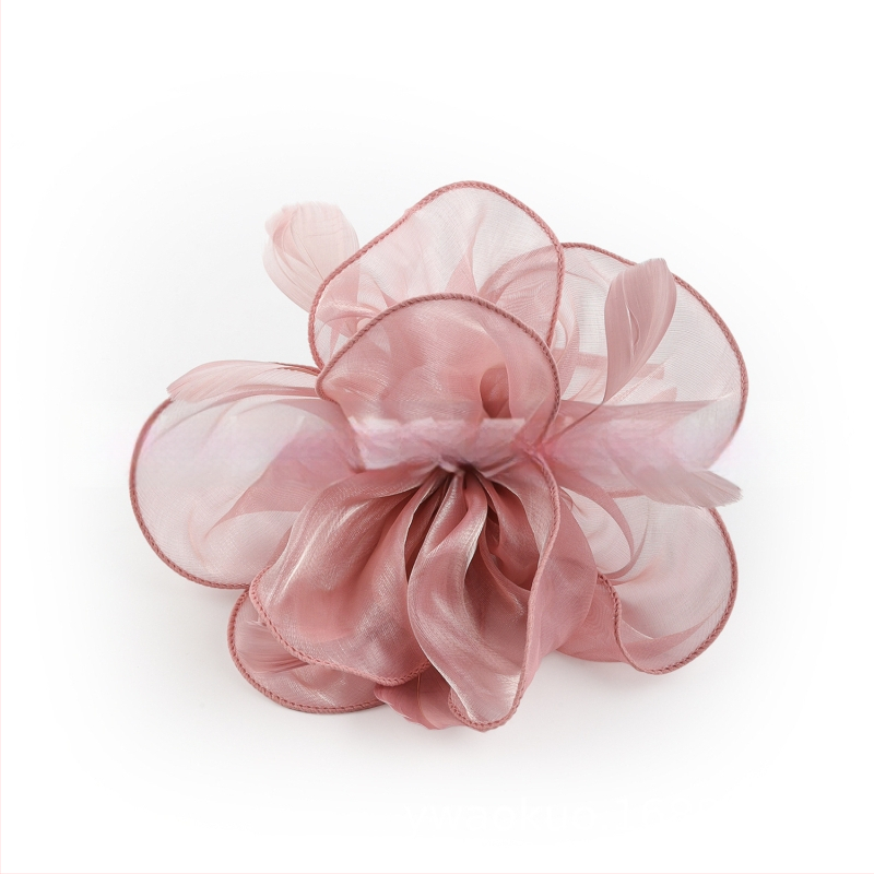 Līgavas spalvu matu aksesuārs, vintage stils, roku darbs, rudens 2023