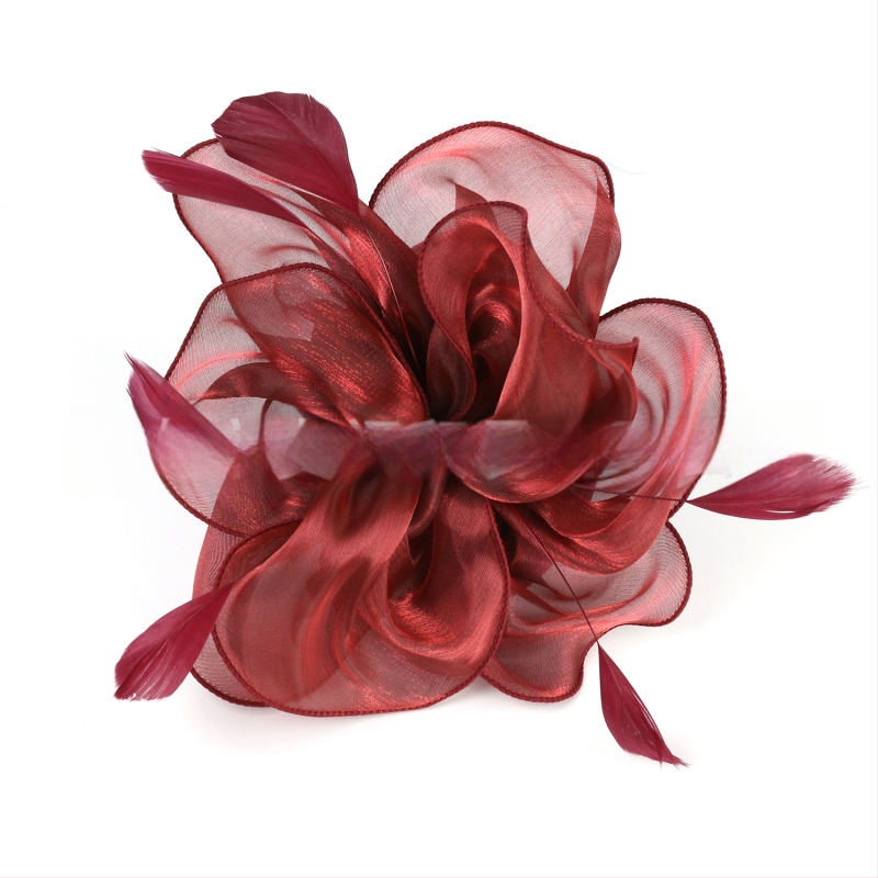 Līgavas spalvu matu aksesuārs, vintage stils, roku darbs, rudens 2023