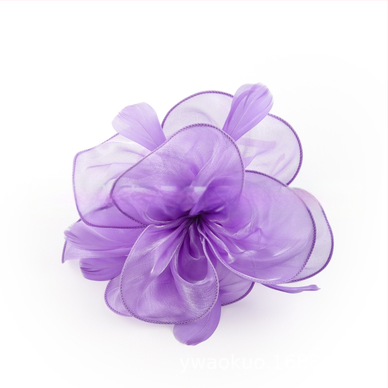 Līgavas spalvu matu aksesuārs, vintage stils, roku darbs, rudens 2023