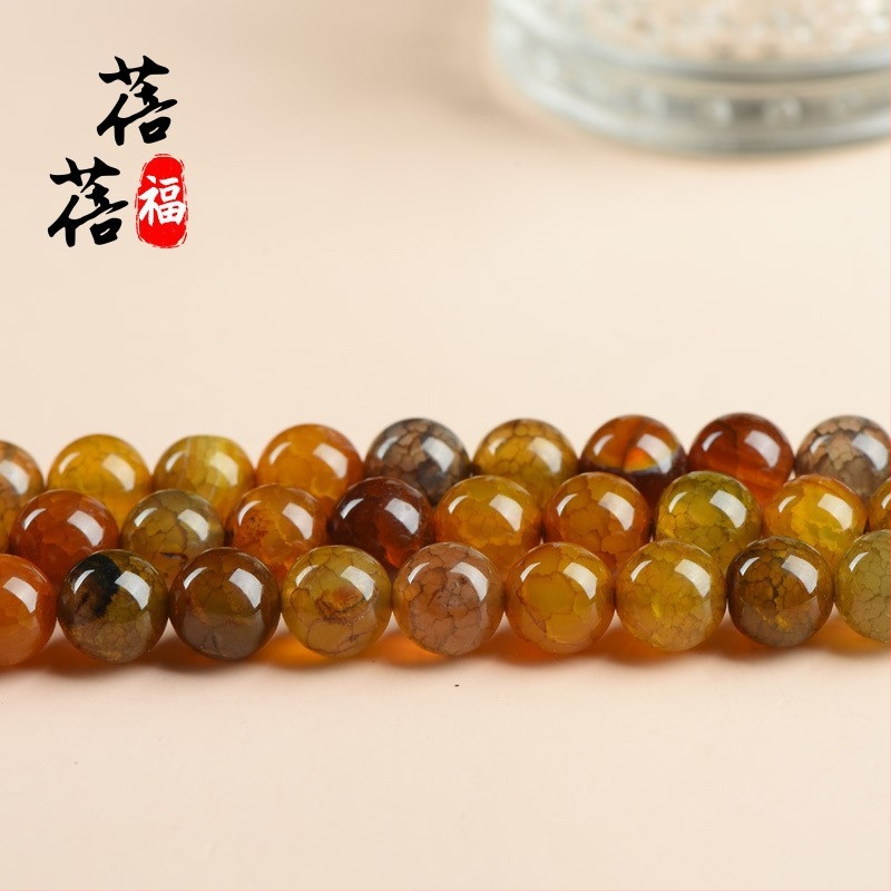 Αγκάτης χάντρες, λείαν, προέλευση Lianyungang, στρογγυλές χάντρες