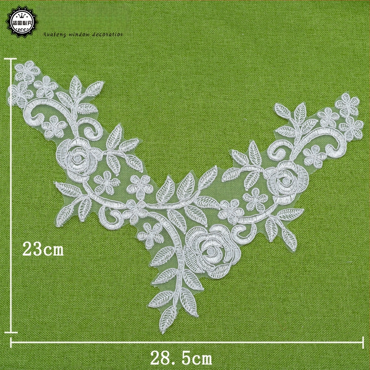 Δαντελένιο κεντημένο appliqué για διακόσμηση οικιακών υφασμάτων | Υλικό: Δαντέλα; Εφαρμογή: Διακόσμηση, Οικιακά υφάσματα; Μάρκα: Huafeng Window Decorations