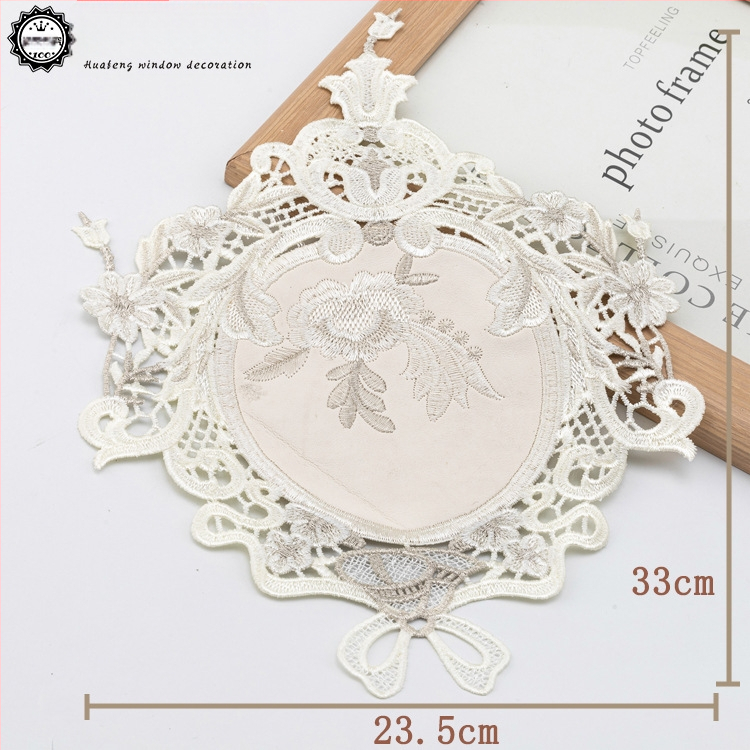 Δαντελένιο κεντημένο appliqué για διακόσμηση οικιακών υφασμάτων | Υλικό: Δαντέλα; Εφαρμογή: Διακόσμηση, Οικιακά υφάσματα; Μάρκα: Huafeng Window Decorations