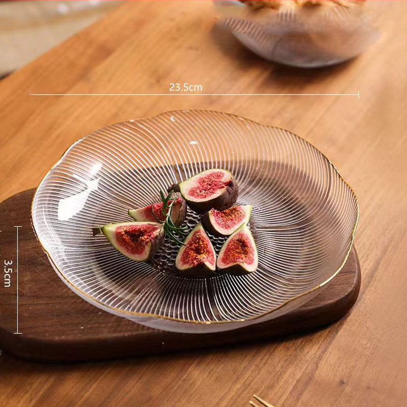 Ólommentes kristályüveg gyümölcstál, Gui Zhongtang, kortárs stílus, első osztályú minőség