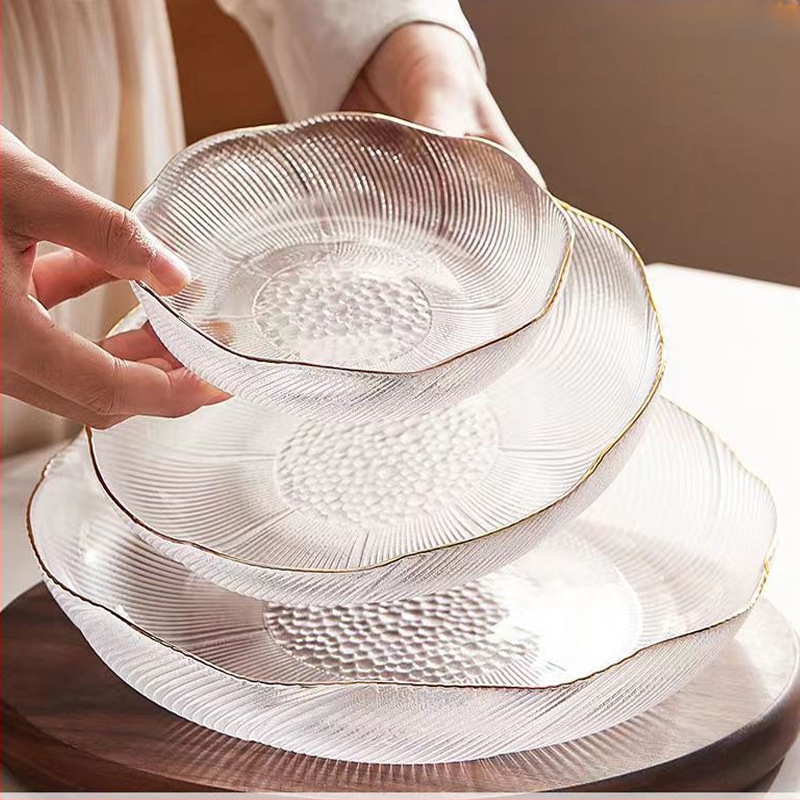 Ólommentes kristályüveg gyümölcstál, Gui Zhongtang, kortárs stílus, első osztályú minőség