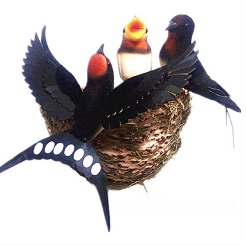 Sieninis dekoras su paukščio lizdu iš putplasčio, Viduržemio jūros stilius, namų puošmena, pritaikoma užsakymui