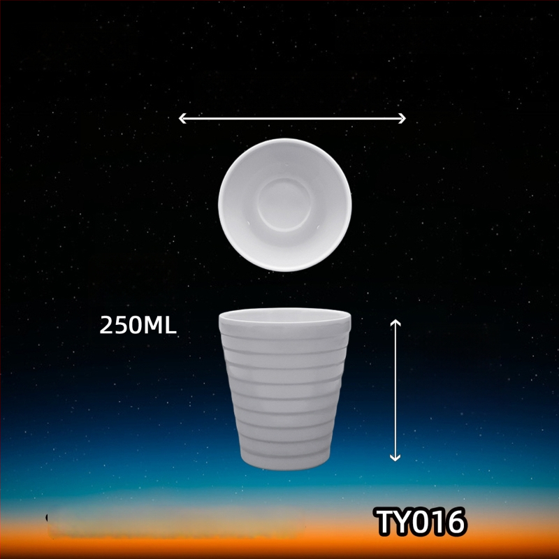 Melamiinist portselanilaadse välimusega kruus, isoleeriv, silindriline, ühekihiline, kohandatav
