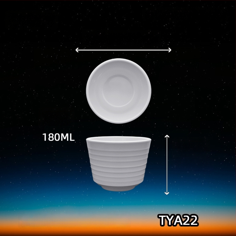Melamiinist portselanilaadse välimusega kruus, isoleeriv, silindriline, ühekihiline, kohandatav
