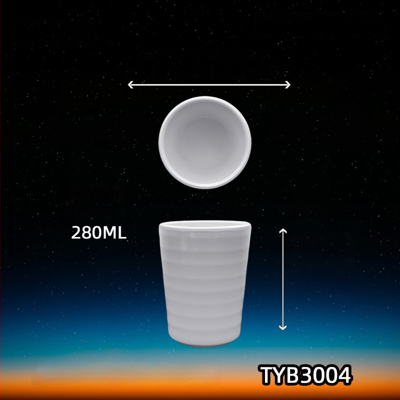 Melamiinist portselanilaadse välimusega kruus, isoleeriv, silindriline, ühekihiline, kohandatav