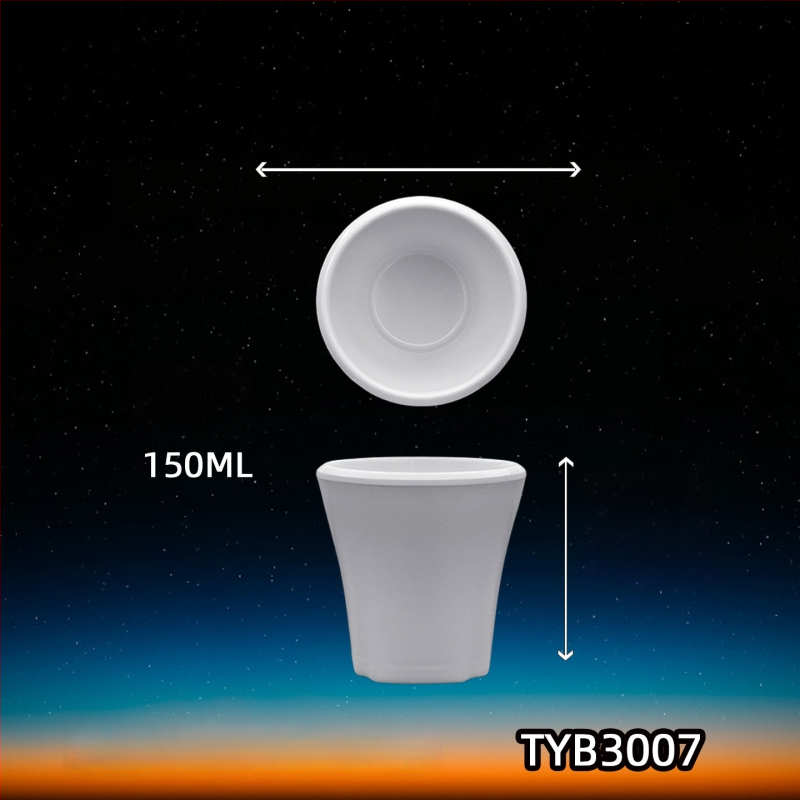 Melamiinist portselanilaadse välimusega kruus, isoleeriv, silindriline, ühekihiline, kohandatav