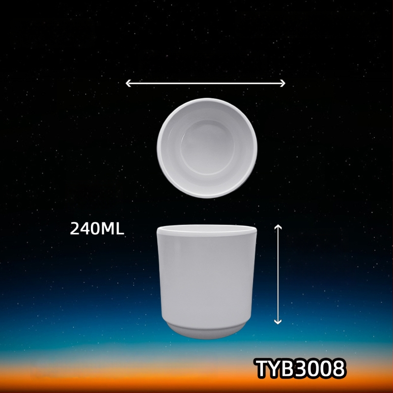 Melamiinist portselanilaadse välimusega kruus, isoleeriv, silindriline, ühekihiline, kohandatav