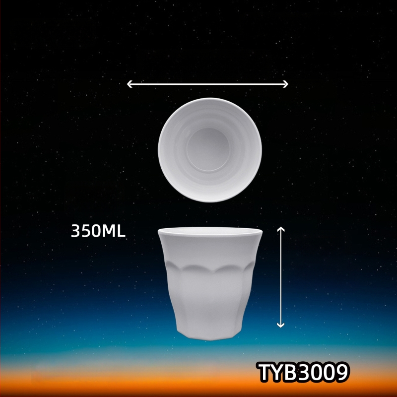 Melamiinist portselanilaadse välimusega kruus, isoleeriv, silindriline, ühekihiline, kohandatav