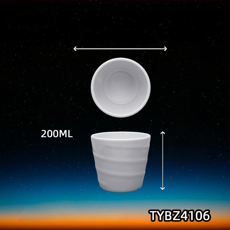 Melamiinist portselanilaadse välimusega kruus, isoleeriv, silindriline, ühekihiline, kohandatav