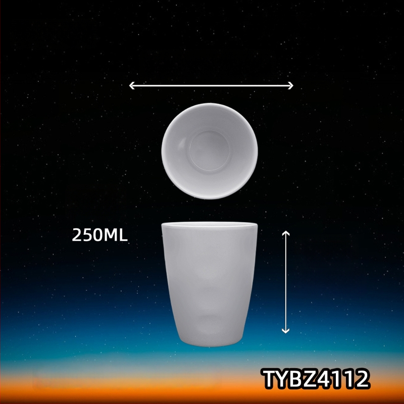 Melamiinist portselanilaadse välimusega kruus, isoleeriv, silindriline, ühekihiline, kohandatav