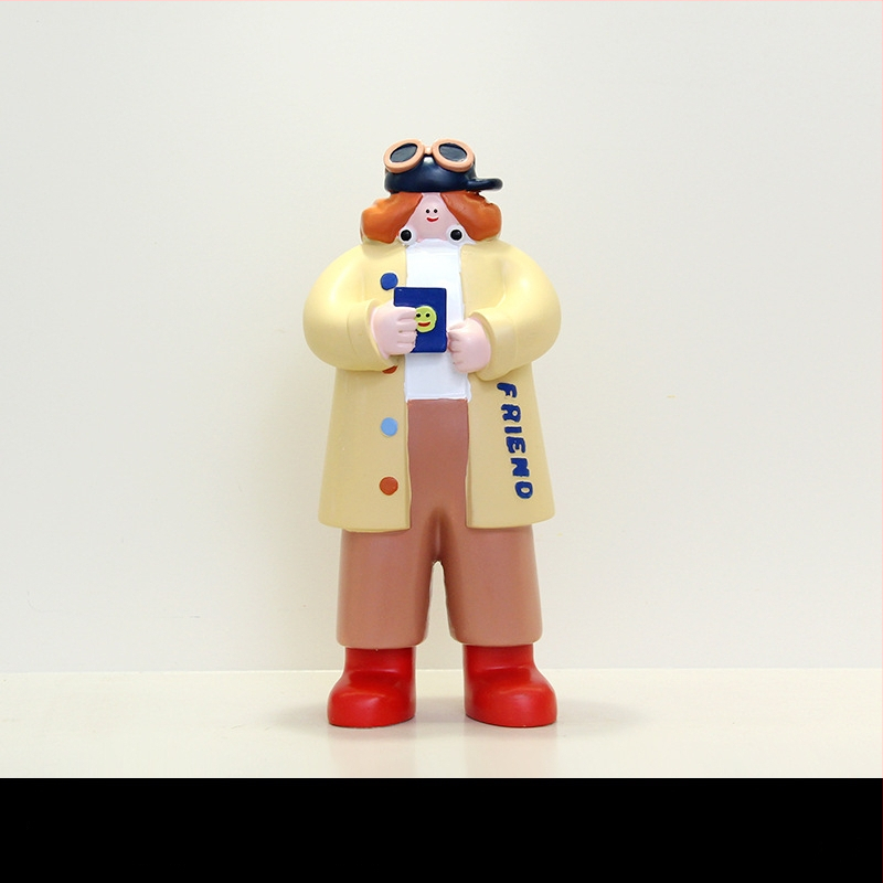 Διακοσμητική φιγούρα από ρητίνη για διακόσμηση αρτοποιείου και καφέ - Bread Man χαρακτήρας, μοντέρνο μινιμαλιστικό στυλ, ιδανικό δώρο έναρξης επιχείρησης