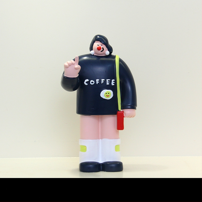 Διακοσμητική φιγούρα από ρητίνη για διακόσμηση αρτοποιείου και καφέ - Bread Man χαρακτήρας, μοντέρνο μινιμαλιστικό στυλ, ιδανικό δώρο έναρξης επιχείρησης