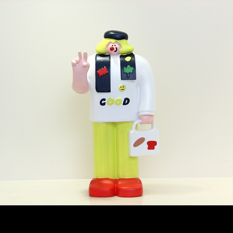 Διακοσμητική φιγούρα από ρητίνη για διακόσμηση αρτοποιείου και καφέ - Bread Man χαρακτήρας, μοντέρνο μινιμαλιστικό στυλ, ιδανικό δώρο έναρξης επιχείρησης