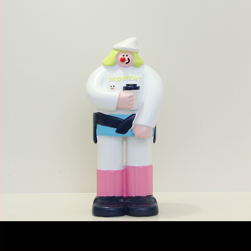 Διακοσμητική φιγούρα από ρητίνη για διακόσμηση αρτοποιείου και καφέ - Bread Man χαρακτήρας, μοντέρνο μινιμαλιστικό στυλ, ιδανικό δώρο έναρξης επιχείρησης